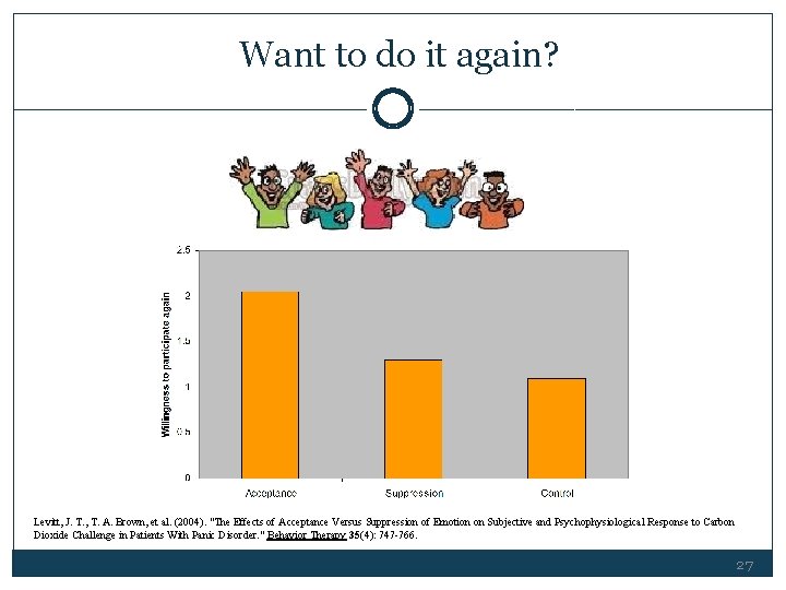 Want to do it again? Levitt, J. T. , T. A. Brown, et al.