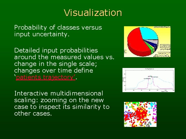 Visualization Probability of classes versus input uncertainty. Detailed input probabilities around the measured values