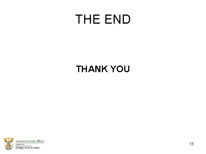 THE END THANK YOU 15 