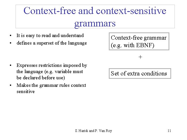 Declarative Computation Model Seif Haridi KTH Peter Van