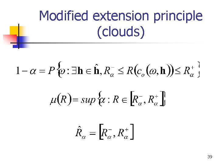 Modified extension principle (clouds) 39 
