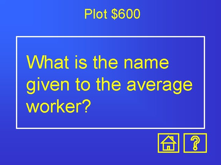 Plot $600 What is the name given to the average worker? 