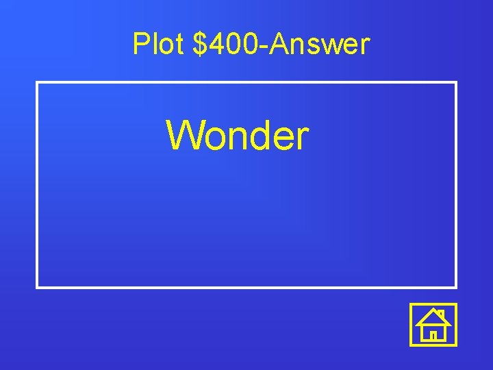 Plot $400 -Answer Wonder 