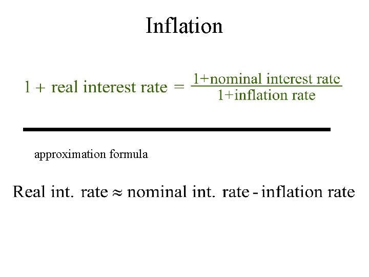 Inflation approximation formula 