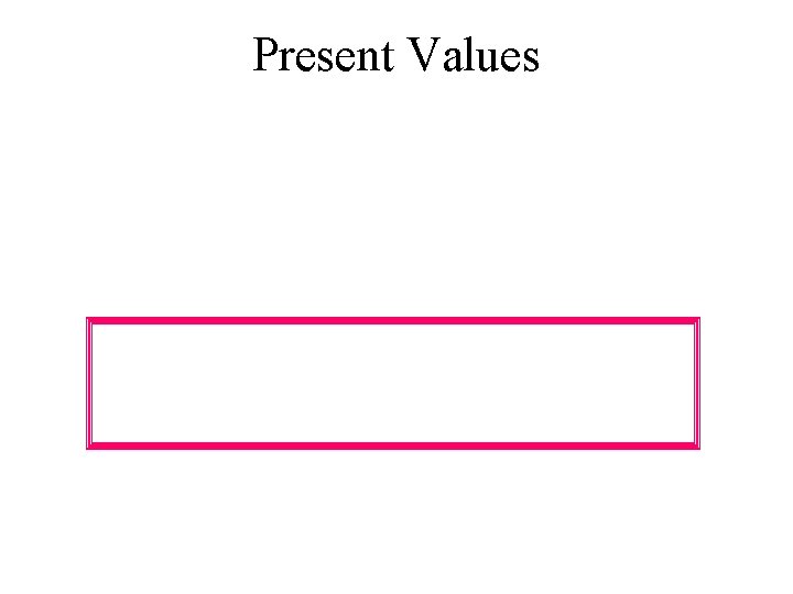 Present Values 