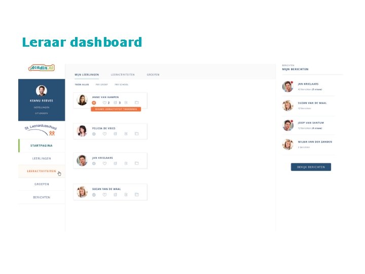 Leraar dashboard 