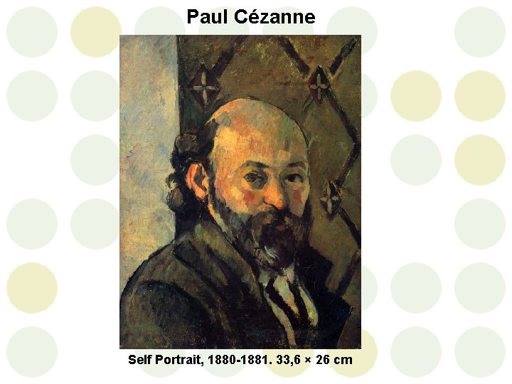 Paul Cézanne Self Portrait, 1880 -1881. 33, 6 × 26 cm 