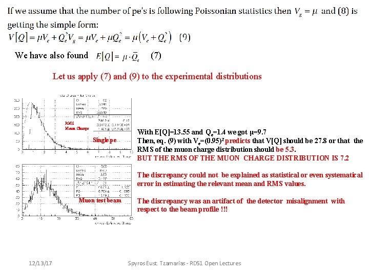 We have also found (7) Let us apply (7) and (9) to the experimental