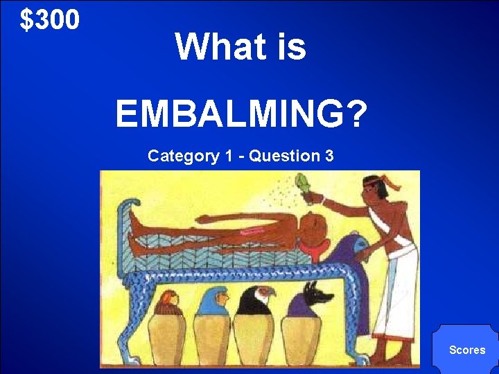 © Mark E. Damon - All Rights Reserved $300 What is EMBALMING? Category 1
