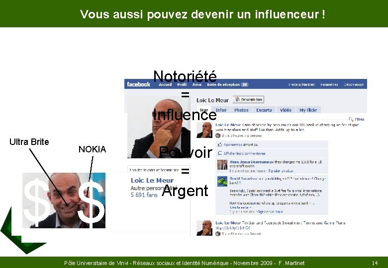 Vous aussi pouvez devenir un influenceur ! Ultra Brite NOKIA $$ Notoriété = Influence