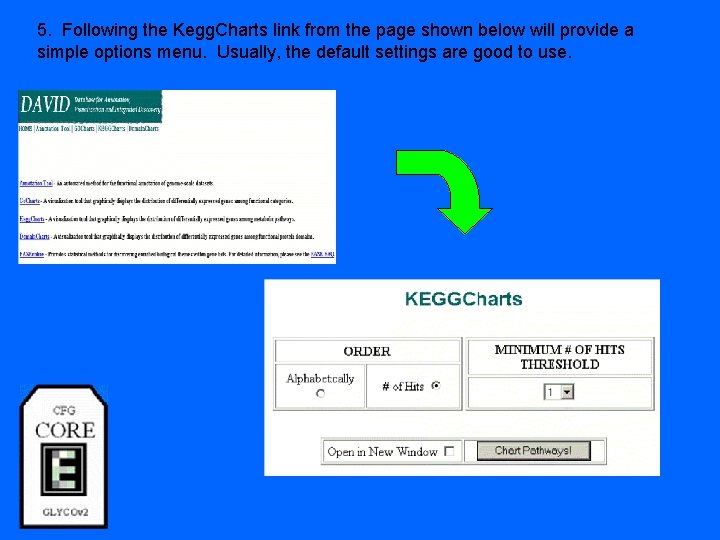 5. Following the Kegg. Charts link from the page shown below will provide a