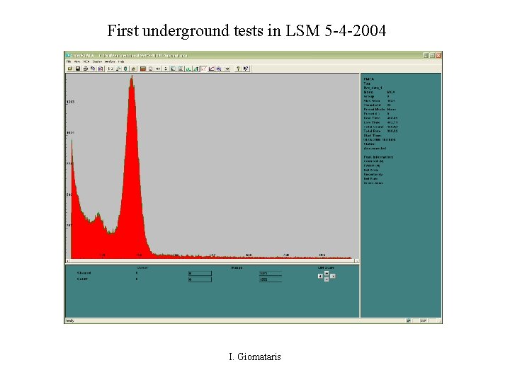 First underground tests in LSM 5 -4 -2004 I. Giomataris 