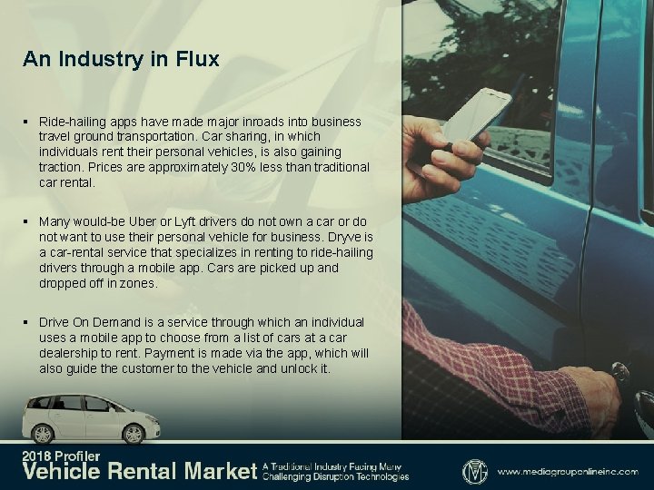 An Industry in Flux § Ride-hailing apps have made major inroads into business travel