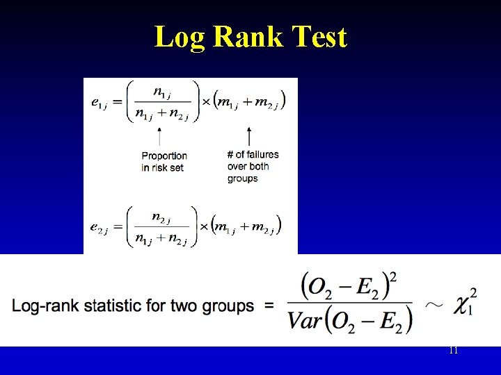 Log Rank Test 11 