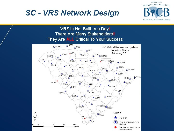 SC - VRS Network Design VRS Is Not Built In a Day! There Are SC - VRS Network Design VRS Is Not Built In a Day! There Are