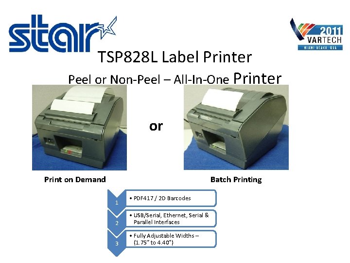 TSP 828 L Label Printer Peel or Non-Peel – All-In-One Printer or Print on