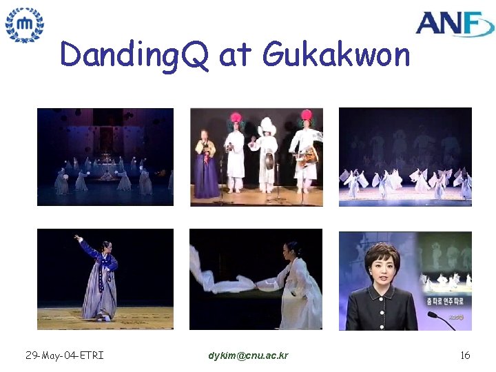 Danding. Q at Gukakwon 29 -May-04 -ETRI dykim@cnu. ac. kr 16 