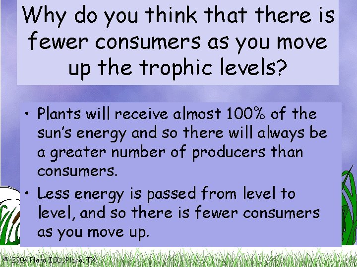 Why do you think that there is fewer consumers as you move up the