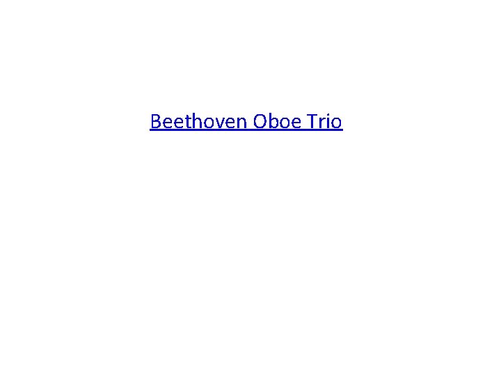 Beethoven Oboe Trio 