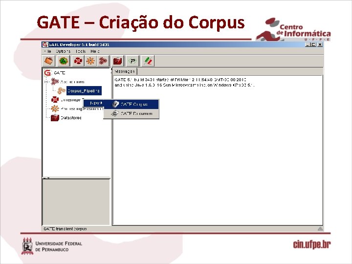 GATE – Criação do Corpus 