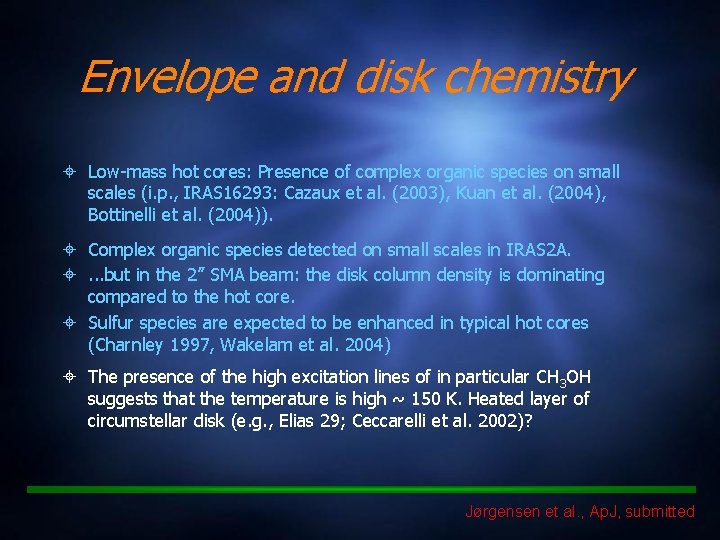 Envelope and disk chemistry Low-mass hot cores: Presence of complex organic species on small