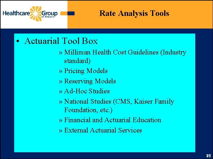 Rate Analysis Tools • Actuarial Tool Box » Milliman Health Cost Guidelines (Industry standard)