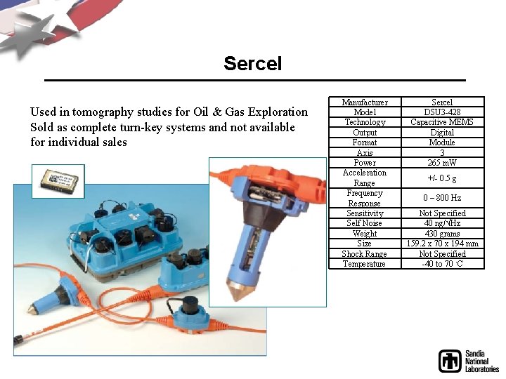 Sercel Used in tomography studies for Oil & Gas Exploration Sold as complete turn-key