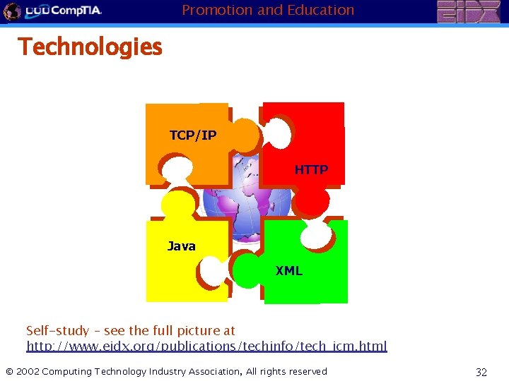Promotion and Education Technologies TCP/IP HTTP Java XML Self-study – see the full picture