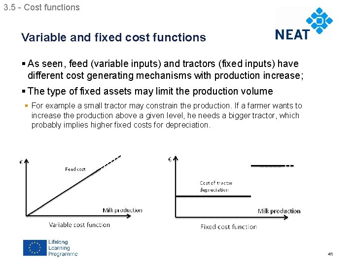 3. 5 - Cost functions Chapter 4 Variable and fixed cost functions § As