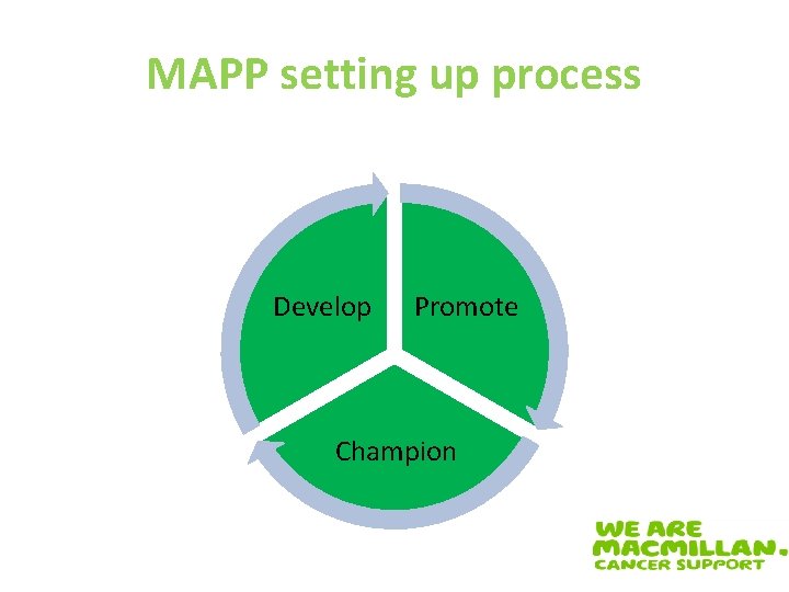 MAPP setting up process Develop Promote Champion 