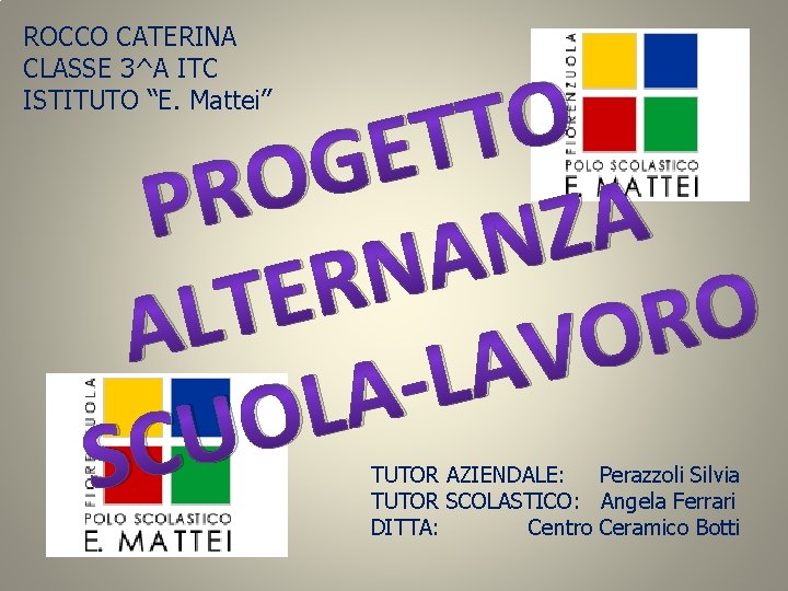 ROCCO CATERINA CLASSE 3^A ITC ISTITUTO “E. Mattei” O T T E G O