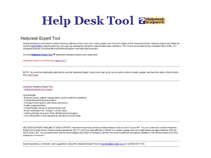 Help Desk Tool Help Desk Tool