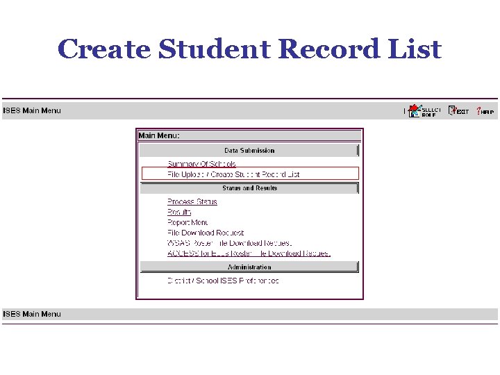 Create Student Record List Create Student Record List
