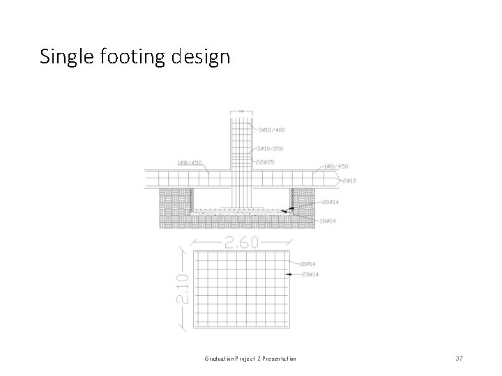 Single footing design Graduation Project 2 Presentation 37 
