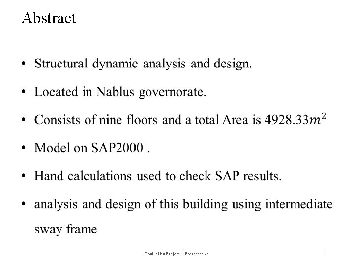 Abstract Graduation Project 2 Presentation 4 