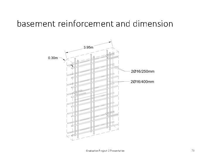 basement reinforcement and dimension Graduation Project 2 Presentation 70 