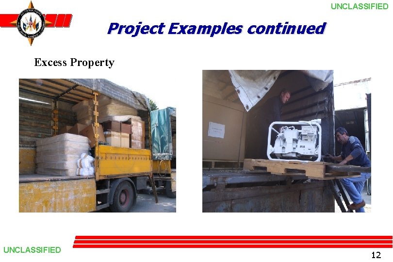 UNCLASSIFIED Project Examples continued Excess Property UNCLASSIFIED 12 