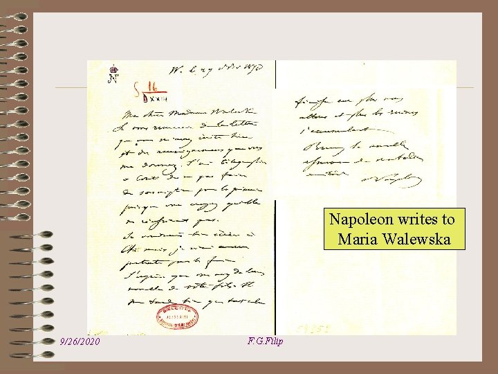 Napoleon writes to Maria Walewska 9/26/2020 F. G. Filip 