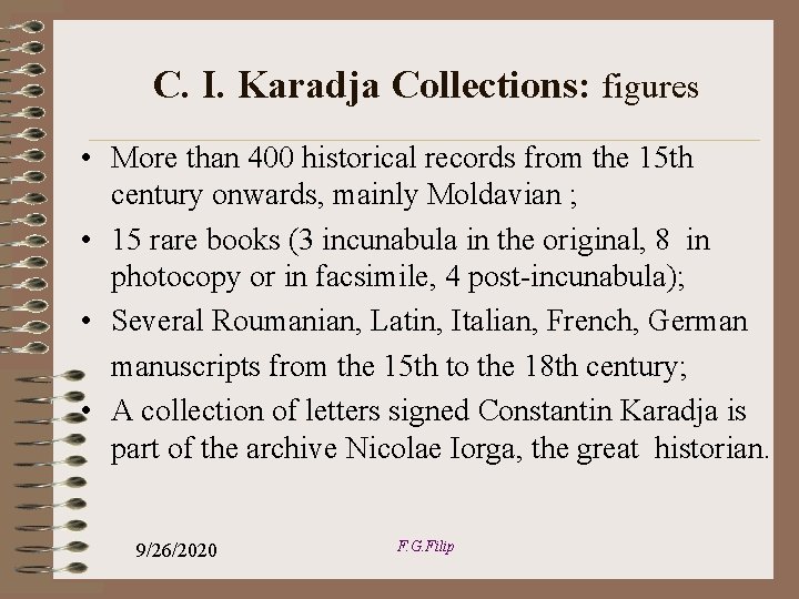 C. I. Karadja Collections: figures • More than 400 historical records from the 15
