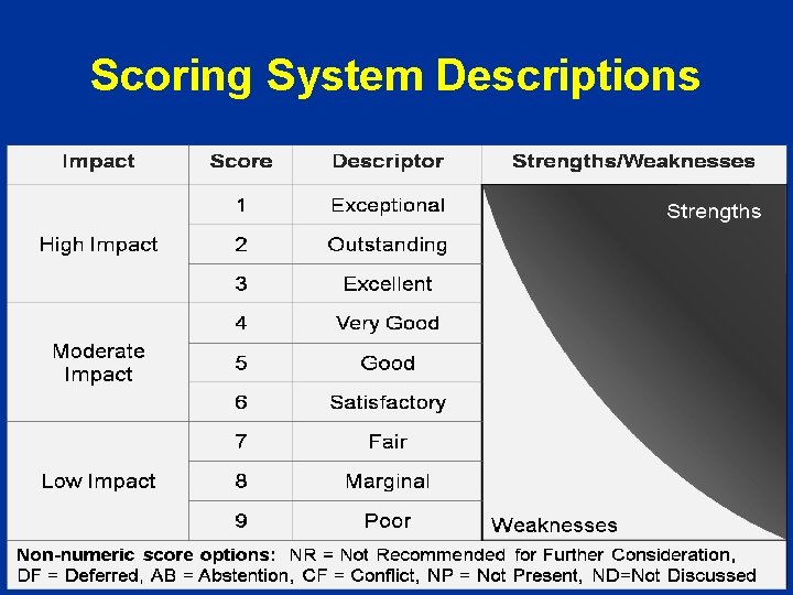 Scoring System Descriptions 