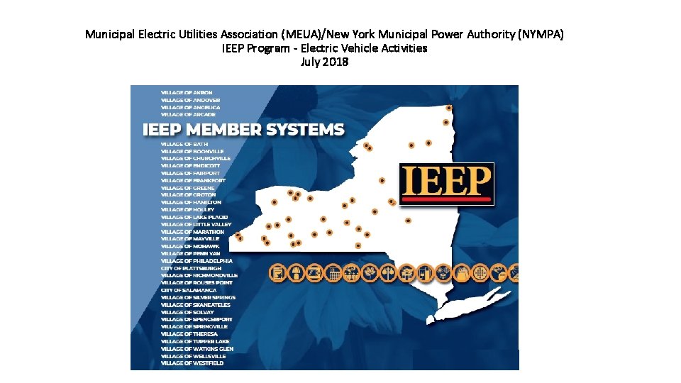 Municipal Electric Utilities Association (MEUA)/New York Municipal Power Authority (NYMPA) IEEP Program - Electric