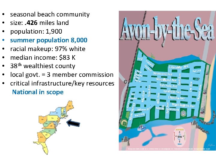  • • • seasonal beach community size: . 426 miles land population: 1,