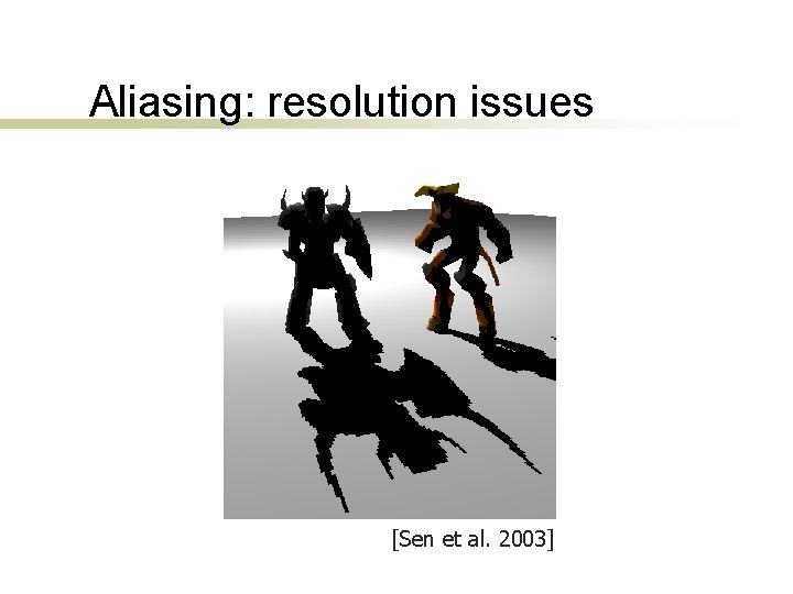 Aliasing: resolution issues [Sen et al. 2003] 