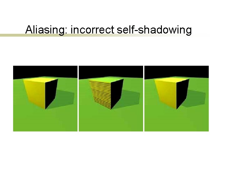 Aliasing: incorrect self-shadowing 