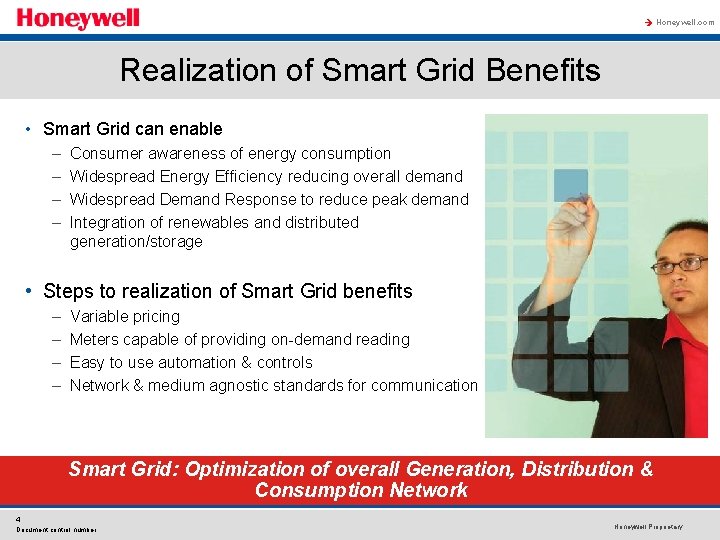 à Honeywell. com Realization of Smart Grid Benefits • Smart Grid can enable –