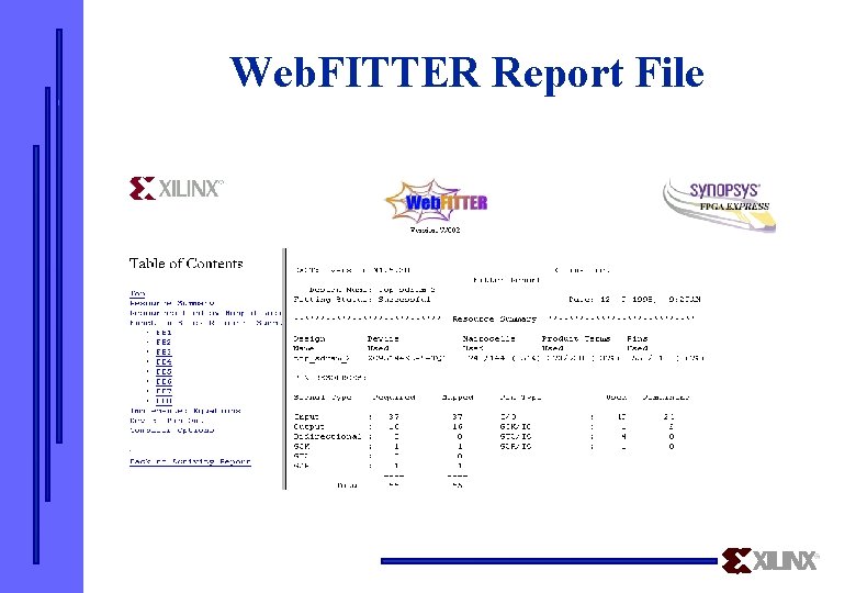 Web. FITTER Report File 