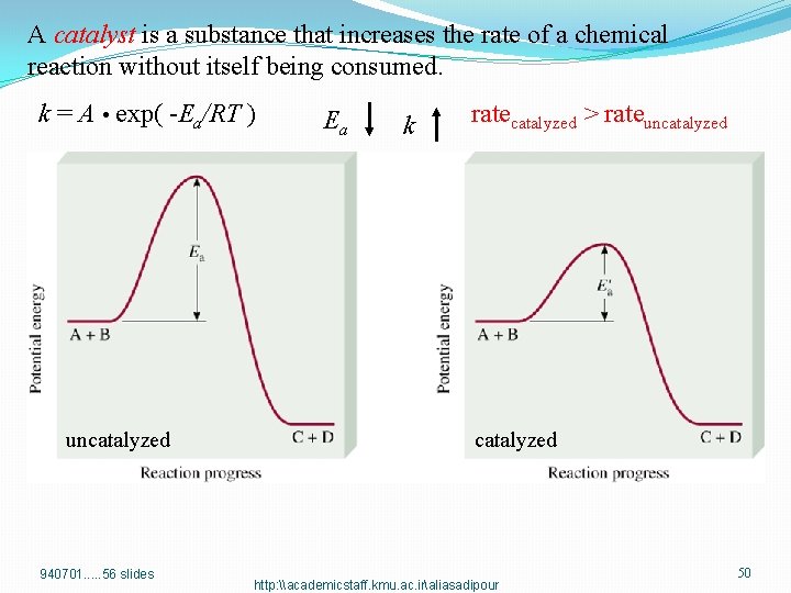 A catalyst is a substance that increases the rate of a chemical reaction without