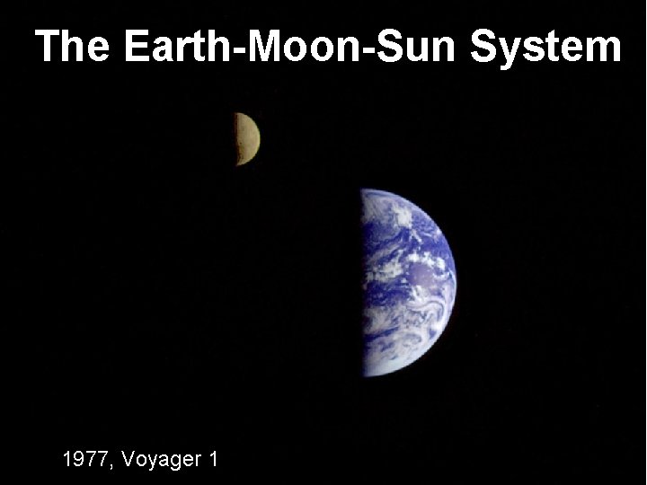 The Earth-Moon-Sun System 1977, Voyager 1 