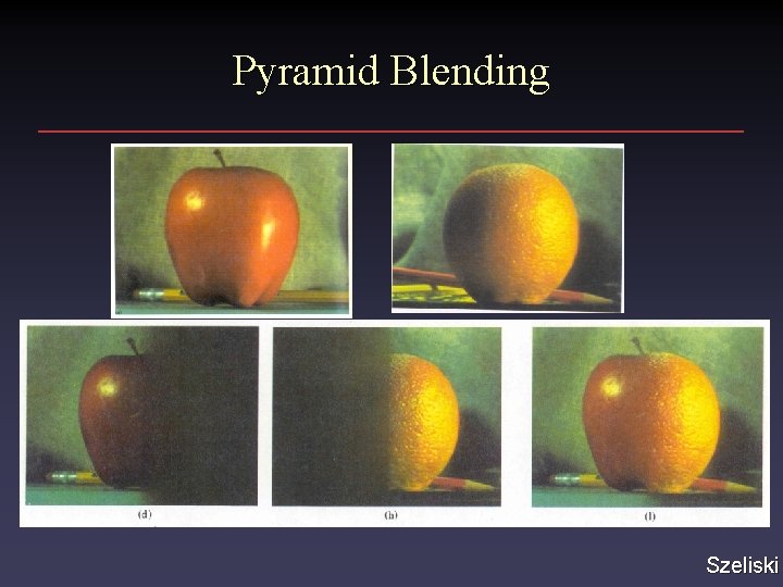 Pyramid Blending Szeliski 