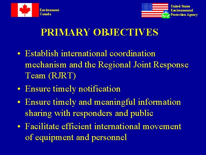 Environment Canada United States Environmental Protection Agency